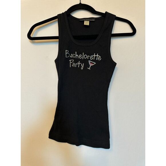 Bachelorette Party Bejewelled, Bedazzled, Custom One of a Kind Tank Top Size S - Picture 1 of 5